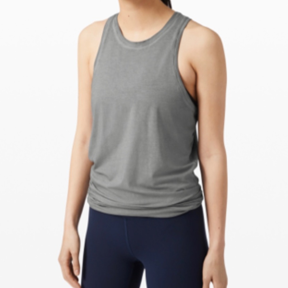 Lululemon All Tied Up Tank Grey Wash 6 EUC